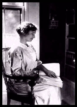 Helen Keller liest Braille